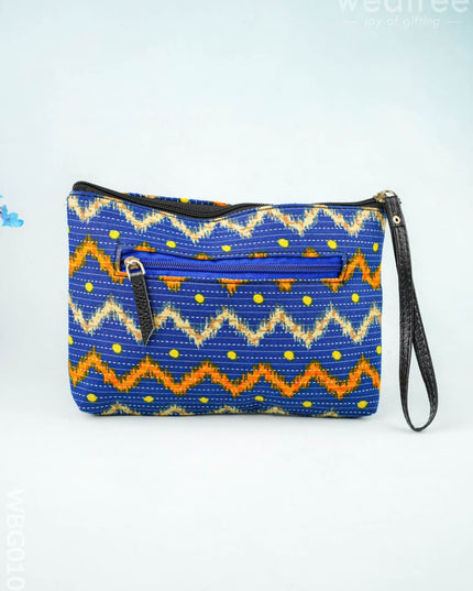 Ikkat Zipper Pouch - WBG0101 - Clutches & Purses