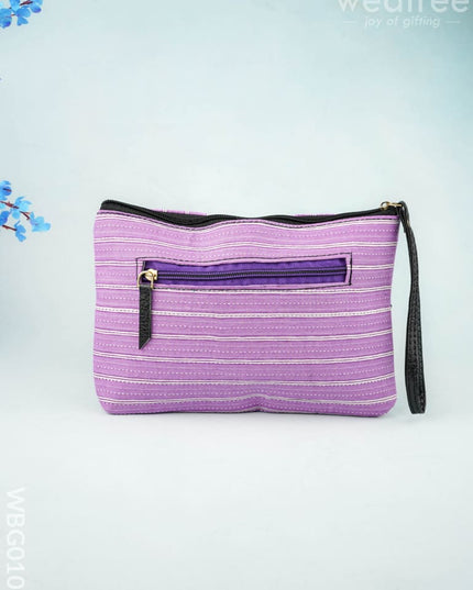 Ikkat Zipper Pouch - WBG0101 - Clutches & Purses