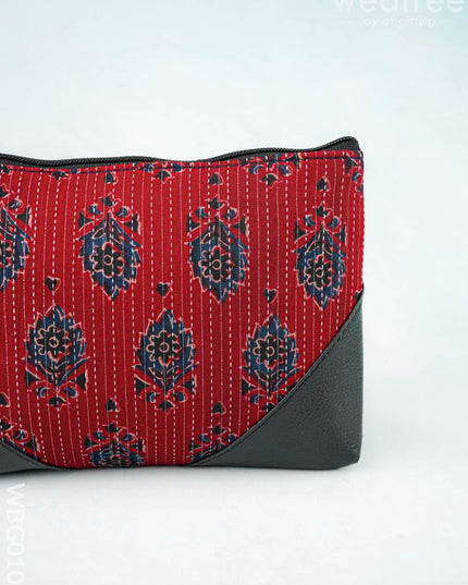Ikkat Zipper Pouch - WBG0101 - Clutches & Purses