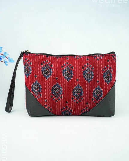 Ikkat Zipper Pouch - WBG0101 - Clutches & Purses