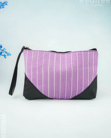 Ikkat Zipper Pouch - WBG0101 - Clutches & Purses
