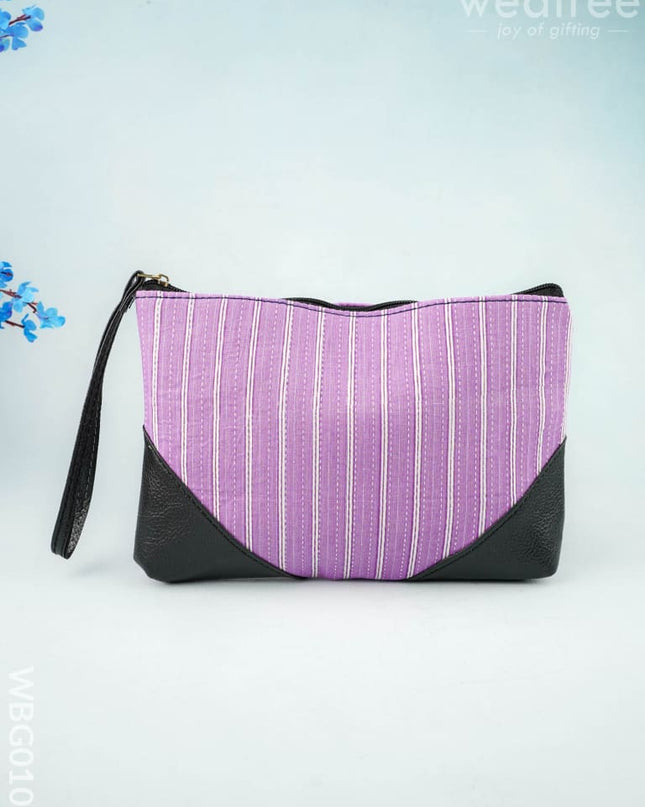 Ikkat Zipper Pouch - WBG0101 - Clutches & Purses