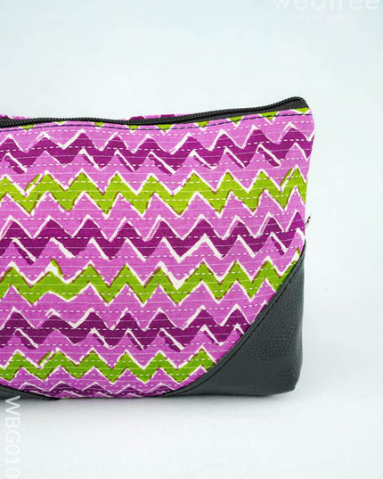 Ikkat Zipper Pouch - WBG0101 - Clutches & Purses