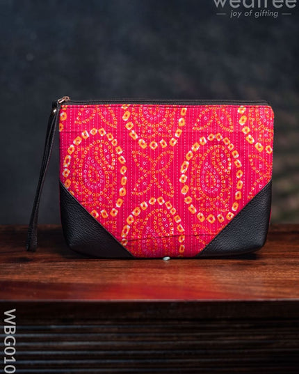 Ikkat Zipper Pouch - Wbg0101 Clutches & Purses