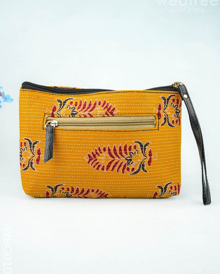 Ikkat Zipper Pouch - WBG0101 - Clutches & Purses