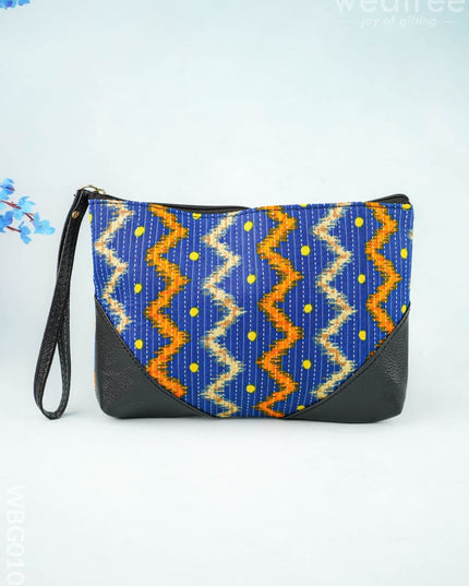 Ikkat Zipper Pouch - WBG0101 - Clutches & Purses