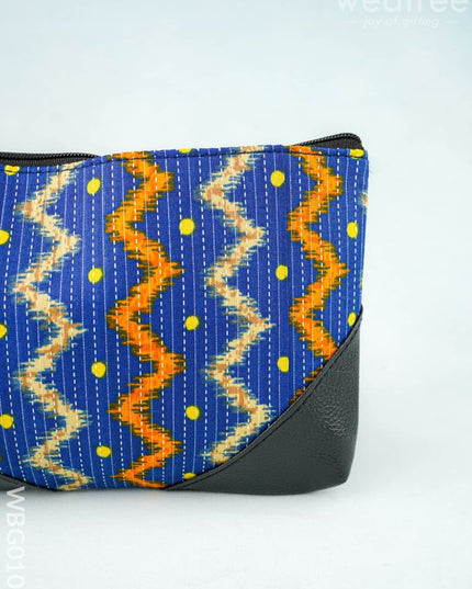 Ikkat Zipper Pouch - WBG0101 - Clutches & Purses