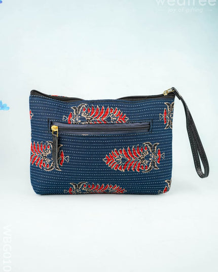 Ikkat Zipper Pouch - WBG0101 - Clutches & Purses