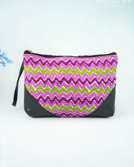 Ikkat Zipper Pouch - WBG0101 - Clutches & Purses
