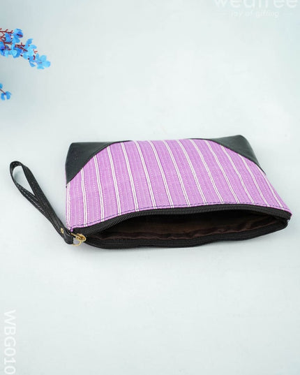 Ikkat Zipper Pouch - WBG0101 - Clutches & Purses