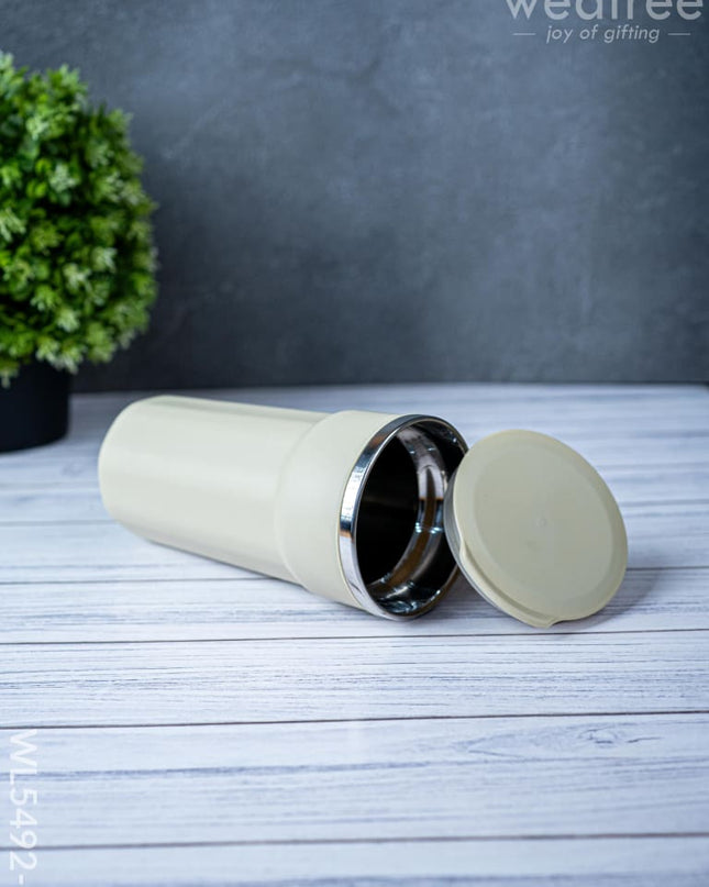 Insulated Mug with Lid - 6 inch - Beige - WL5492-1 - Bottles & mugs
