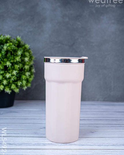 Insulated Mug with Lid - 6 inch - Pink - WL5492-3 - Bottles & mugs