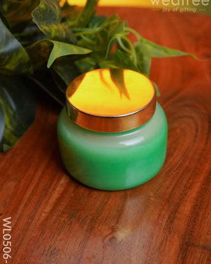 Iridescent Scented Soy Wax Jar (2.5 Inches) - Wl0506 Light Green Candles And Votives