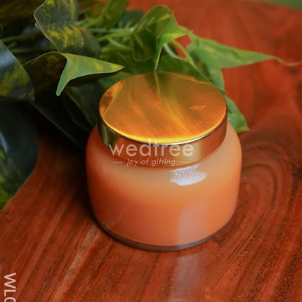 Iridescent Scented Soy Wax Jar (2.5 Inches) - Wl0506 Orange Candles And Votives