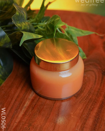 Iridescent Scented Soy Wax Jar (2.5 Inches) - Wl0506 Orange Candles And Votives