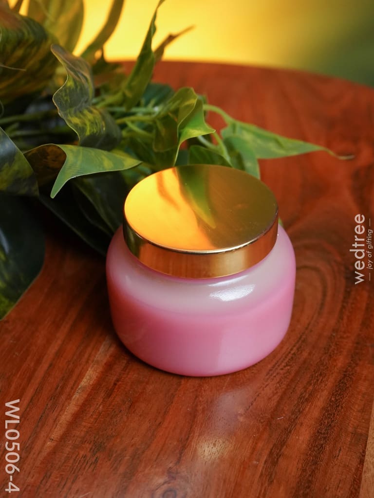 Iridescent Scented Soy Wax Jar (2.5 Inches) - Wl0506 Pink Candles And Votives