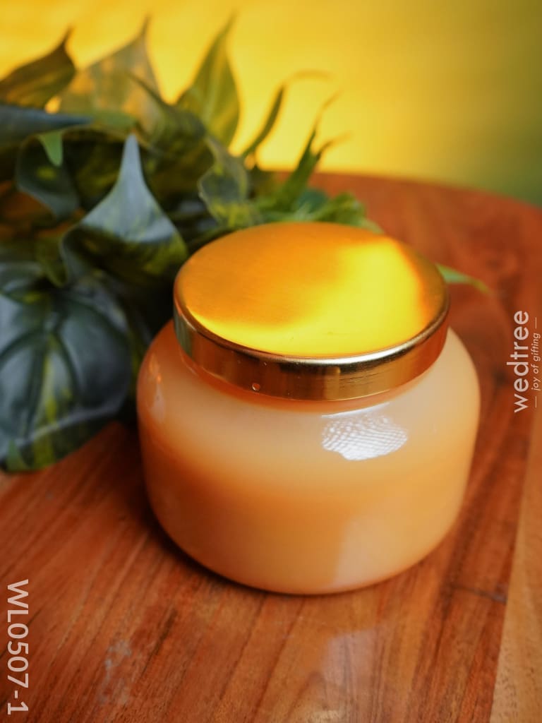 Iridescent Scented Soy Wax Jar (5 Inches) - Wl0507 Orange Candles And Votives