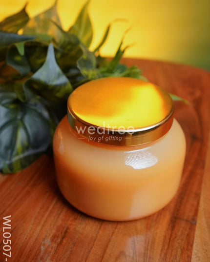 Iridescent Scented Soy Wax Jar (5 Inches) - Wl0507 Orange Candles And Votives