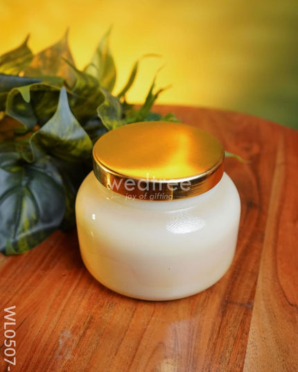 Iridescent Scented Soy Wax Jar (5 Inches) - Wl0507 White Candles And Votives