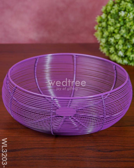 Iron Wire Woven Bowl - Wl3203 Purple Dining Essentials