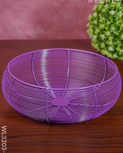 Iron Wire Woven Bowl - Wl3203 Purple Dining Essentials