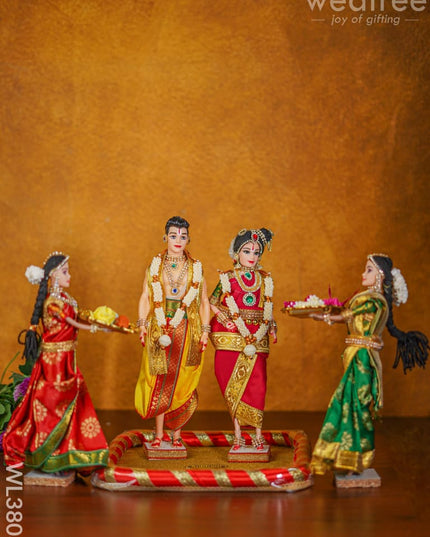Iyengar Style Dolls - Set Of 4 Wl3803 Wedding Essentials