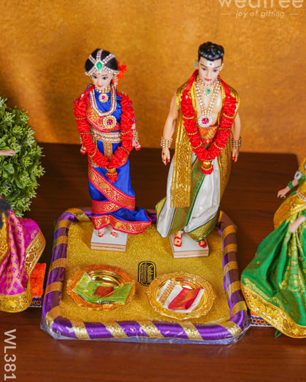 Iyer Style Wedding Dolls - Set Of 4 Wl3817 Essentials