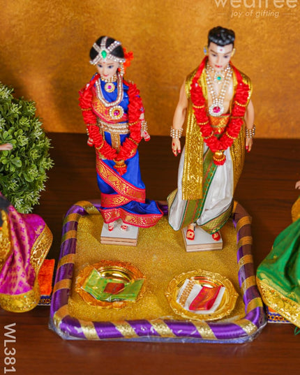 Iyer Style Wedding Dolls - Set Of 4 Wl3817 Essentials