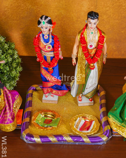 Iyer Style Wedding Dolls - Set Of 4 Wl3817 Essentials
