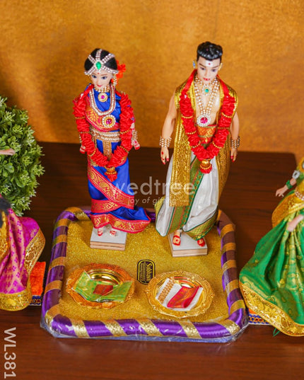 Iyer Style Wedding Dolls - Set Of 4 Wl3817 Essentials