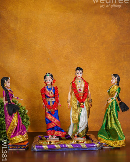 Iyer Style Wedding Dolls - Set Of 4 Wl3817 Essentials