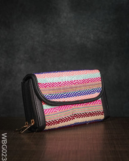 Jacquard Wallet With Double Zipper - Wbg0239 Clutches & Purses