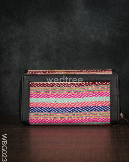 Jacquard Wallet With Double Zipper - Wbg0239 Clutches & Purses