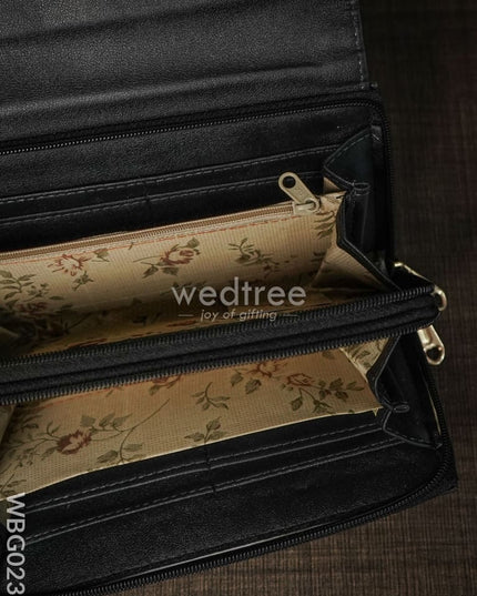 Jacquard Wallet With Double Zipper - Wbg0239 Clutches & Purses
