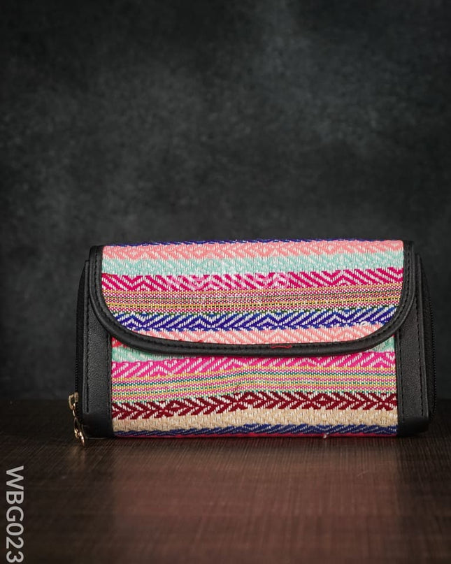 Jacquard Wallet With Double Zipper - Wbg0239 Clutches & Purses
