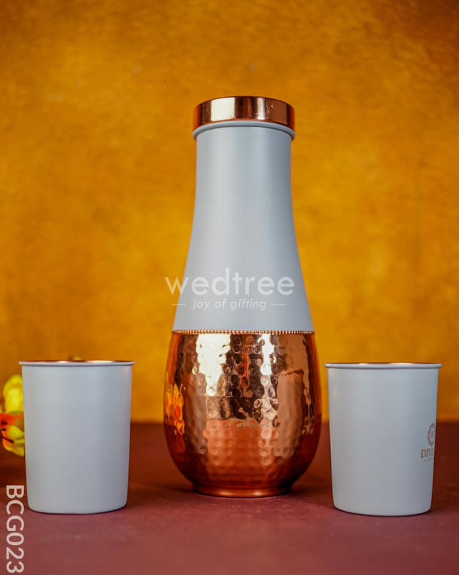 Jar With 2 Glass Set - Gray Bcg0230 Bottles & Mugs
