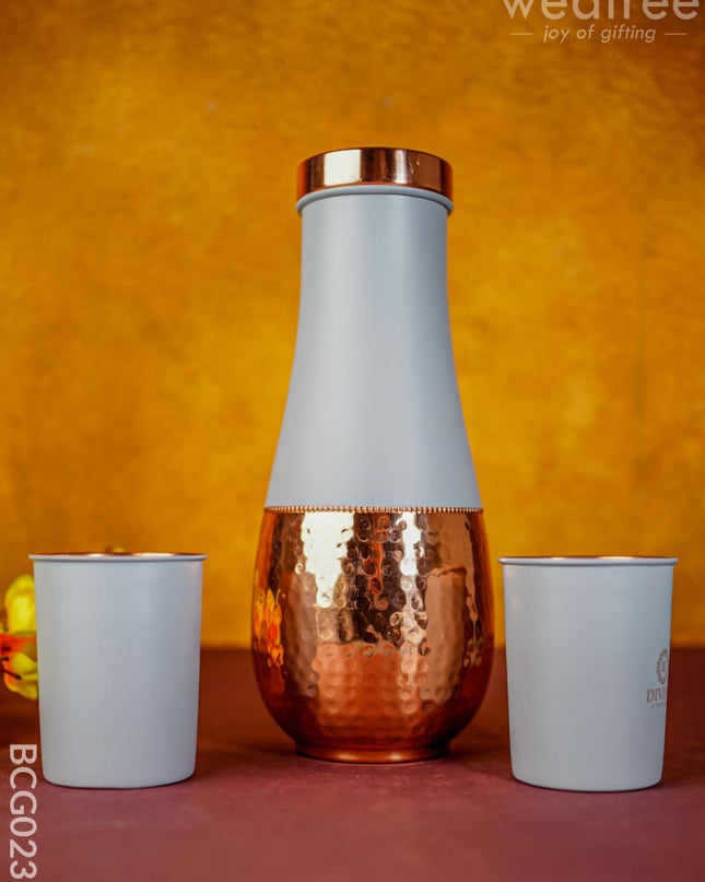 Jar With 2 Glass Set - Gray Bcg0230 Bottles & Mugs