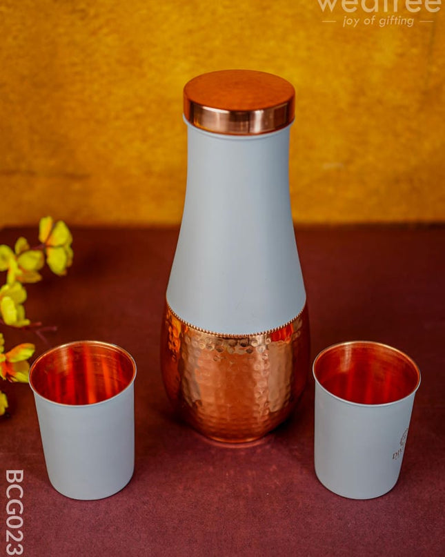 Jar With 2 Glass Set - Gray Bcg0230 Bottles & Mugs
