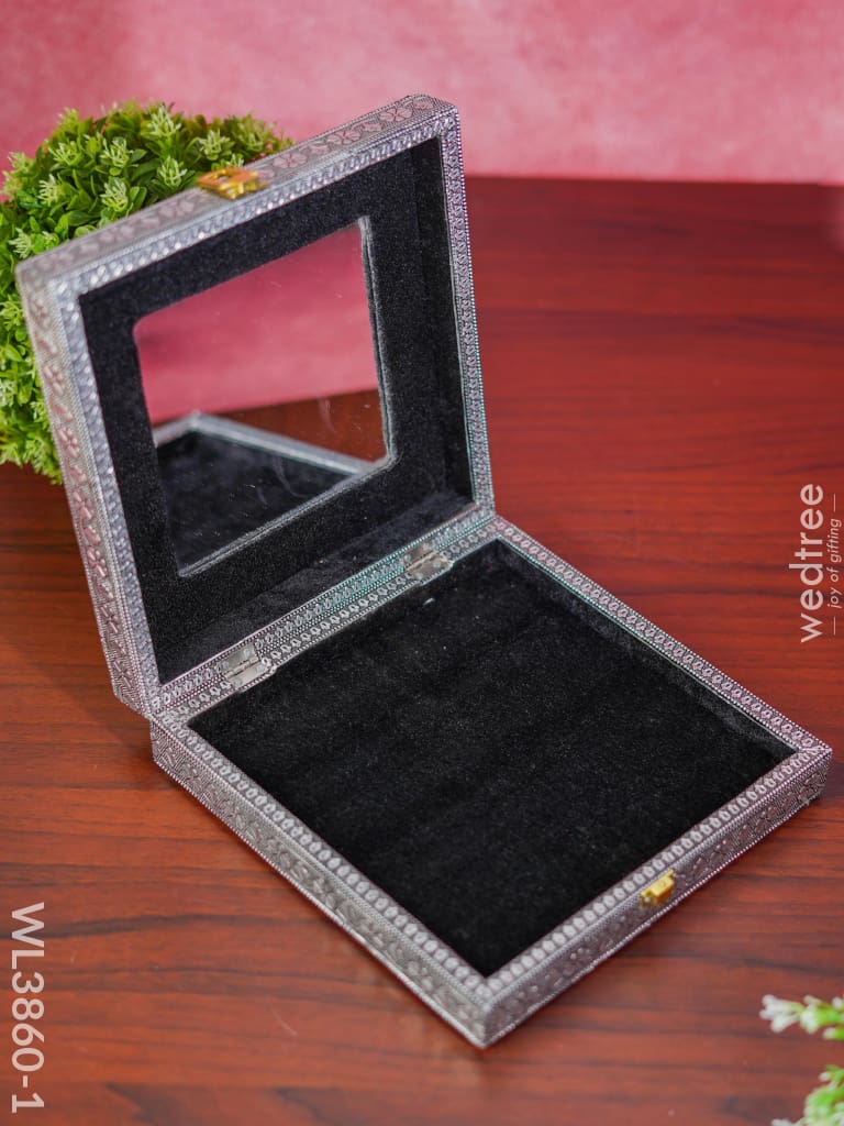 Jewel Box With Floral Design And Attached Mirror - Wl3860 Organizers
