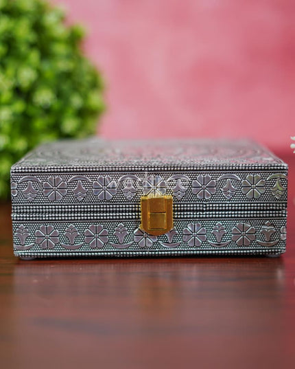 Jewel Box With Floral Design And Attached Mirror - Wl3861 Organizers