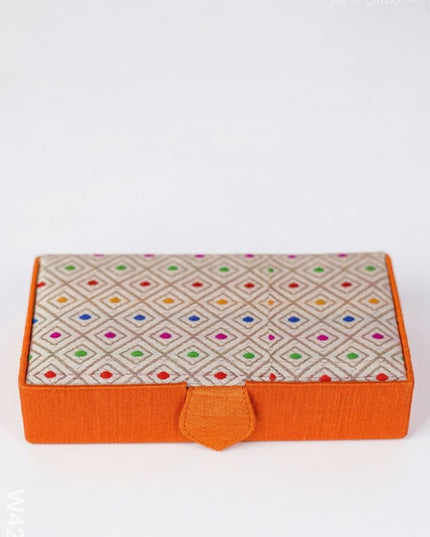 Jewel box rectangle with Colourful Dots - W4225 - Jewellery Holders RG