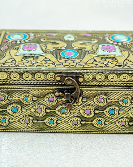Jewel Box with Elephant Design - 6x4 inch - WBG1927 - Jewellery Holders RG