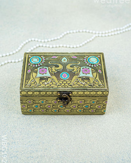 Jewel Box with Elephant Design - 6x4 inch - WBG1927 - Jewellery Holders RG