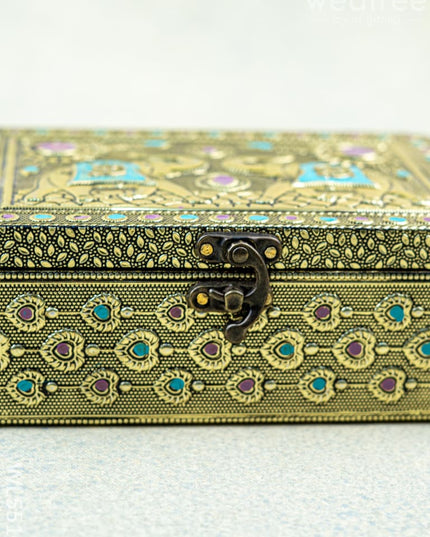 Jewel Box with Elephant Design - 7x5 inch - WL5510 - Dry Fruit Box RG