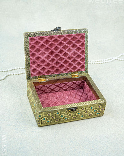 Jewel Box with Elephant Design - 7x5 inch - WL5510 - Dry Fruit Box RG