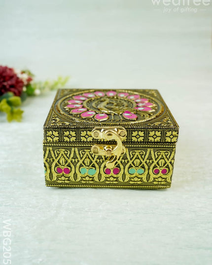 Jewel Box with Peacock Design - 4 inch - WBG2055 - Dry Fruit Box RG