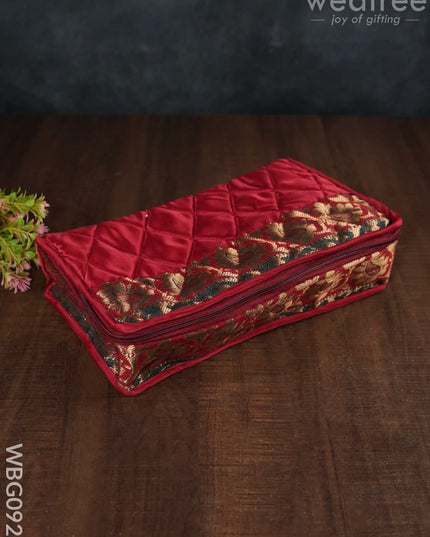 Jewel Organizer With Silk Zari Border - Wbg0925 Jewellery Holders