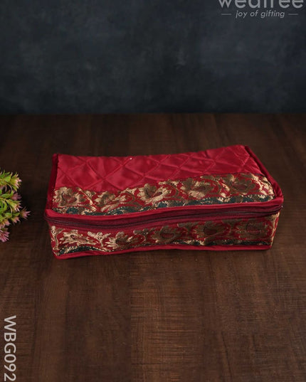 Jewel Organizer With Silk Zari Border - Wbg0925 Jewellery Holders