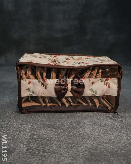 Jewel Pouch With Floral Design (10.5X5) - Wl1195 Organizers
