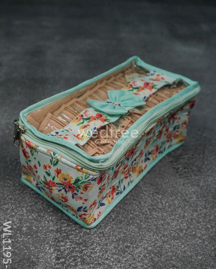 Jewel Pouch With Floral Design (10.5X5) - Wl1195 Organizers